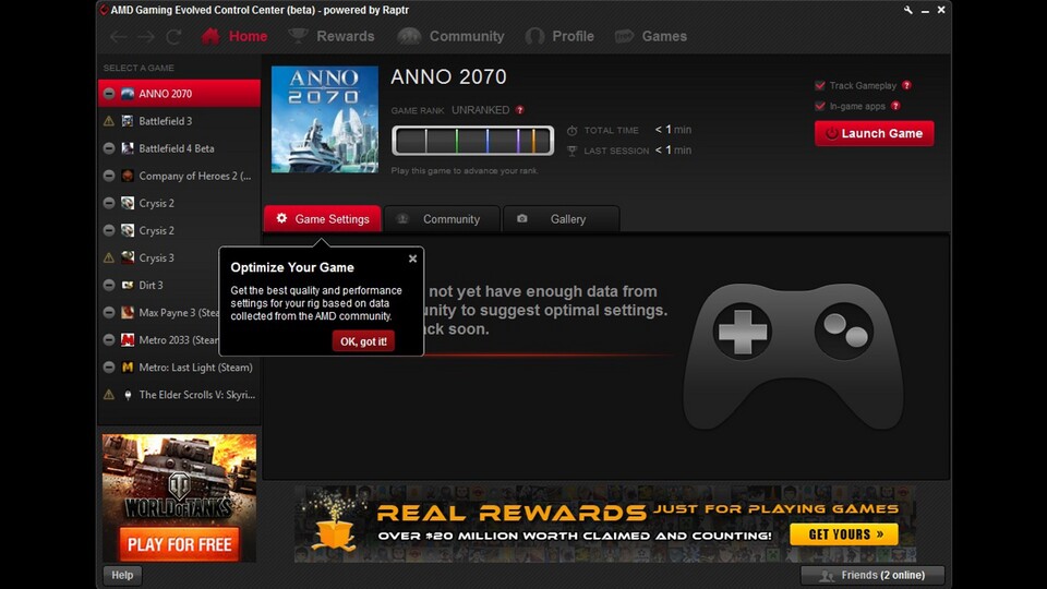 Die AMD Gaming Evolved App bietet viele Funktionen für Spieler und nun auch ein Treueprogramm.