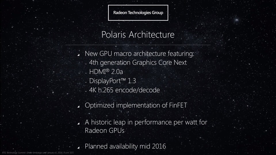AMD Polaris soll schon Mitte 2016 erhältlich sein.