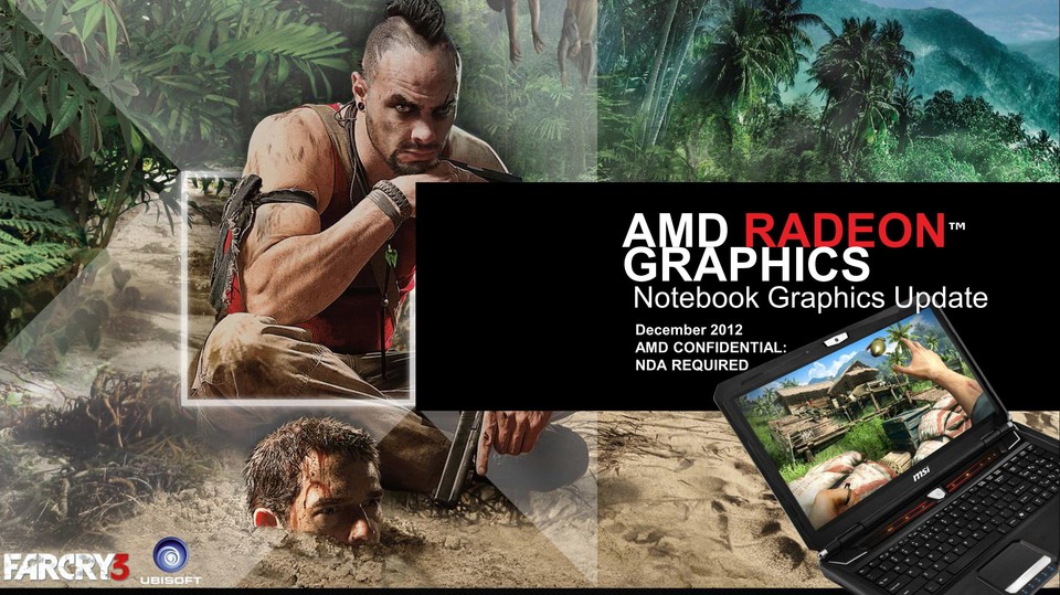 Wie bei Far Cry 3 ist auch bei AMDs neuen Notebook-Grafikchips nichts wie es scheint.
