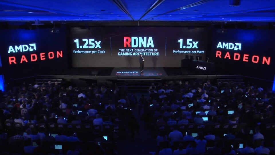 Mit der neuen RDNA-Architektur verspricht AMD für Navi einen deutlichen Leistungssprung gegenüber Vega.