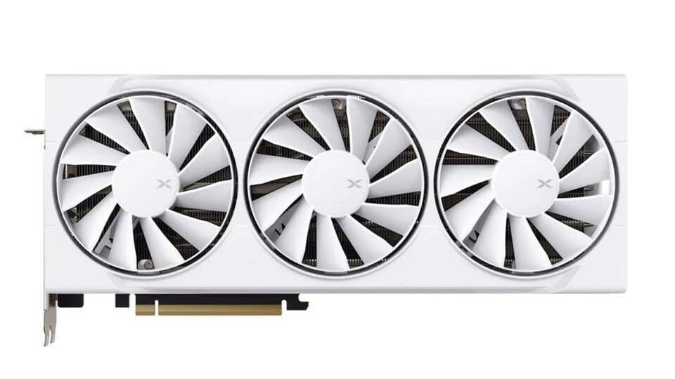 Das weiße Design der Radeon RX 9070 XT von XTX eignet sich hervorragend für einen komplett weißen Gaming-PC.