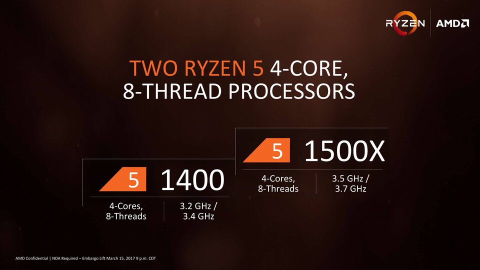 ... und zwei neue Quadcores mit Ryzen-Technik.