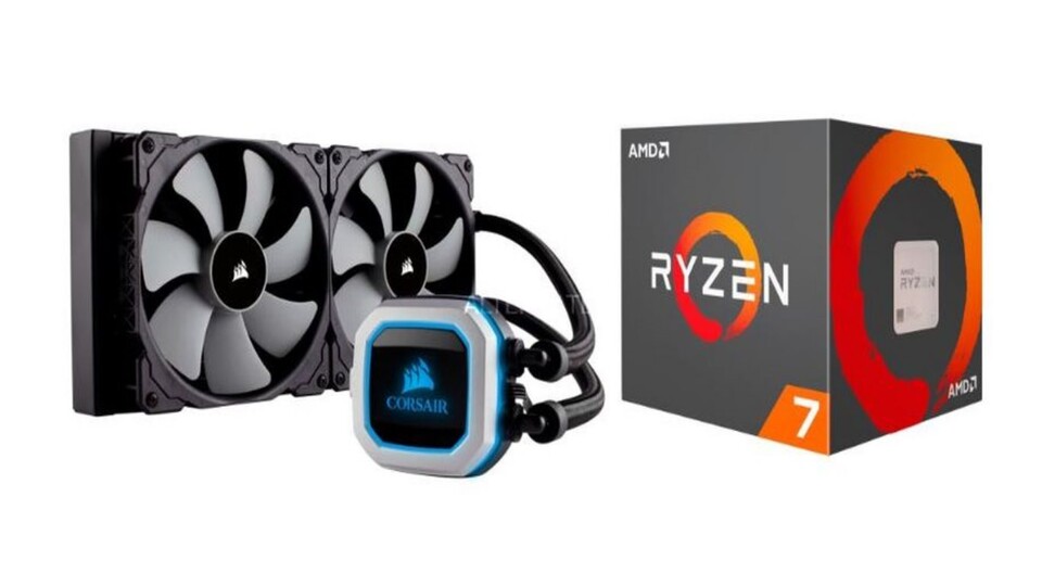 AMD Ryzen 7 2700X + H115i Pro: Auch im Sommer ein gut gekühlter Prozessor dank Wasserkühlung.