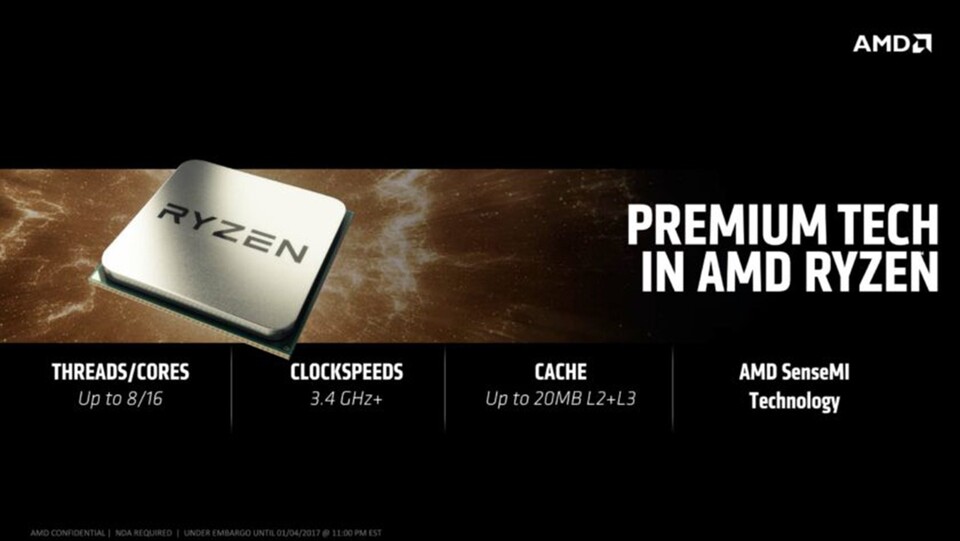 AMD Ryzen: Sechskerner könnten eine TDP von nur 65 Watt bieten.