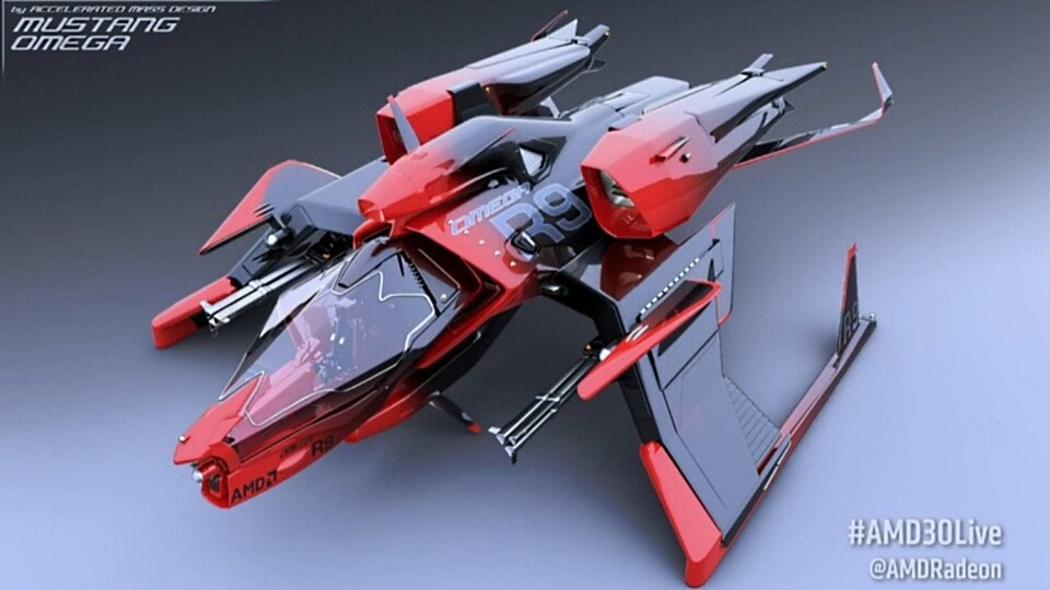 In Star Citizen wird es demnächst dieses für AMD designte R9-Raumschiff geben.