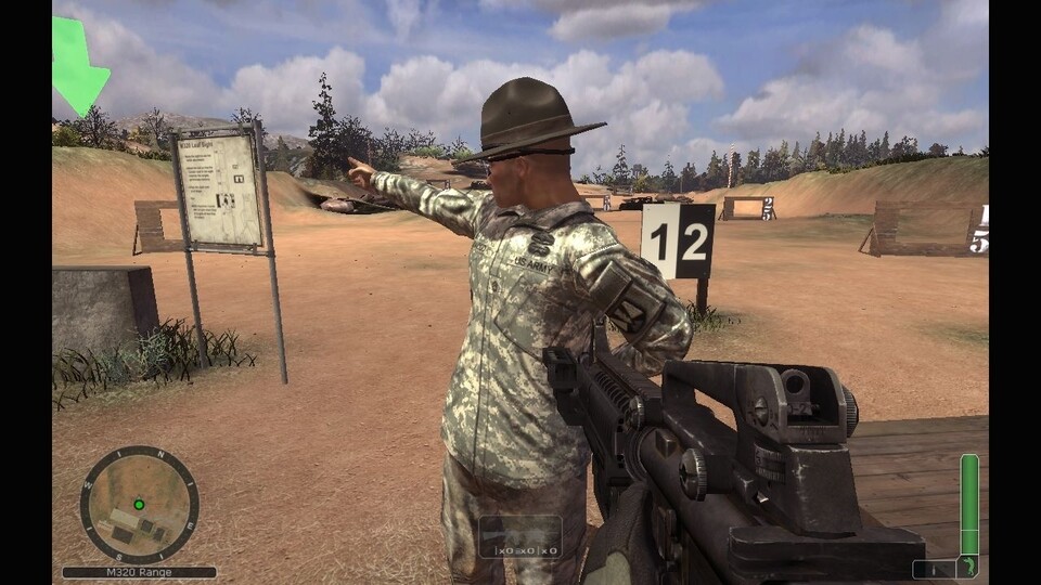 Der Drill Sergeant erklärt Ihnen, wie man den Granatwerfer bedient.