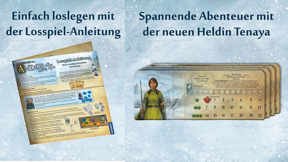 Bei Andor braucht ihr nicht erst ewig im Regelwerk zu wühlen – das Einsteigerspiel macht richtig viel Spaß und man hat schnell den Dreh raus!