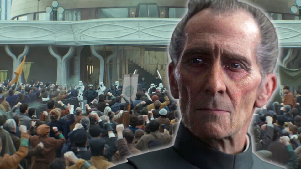 Die Bürger von Ghorman wollen ihre Freiheit vom Imperium zurückerlangen. Großmoff Tarkin schlägt den Aufstand nieder. Bildquelle: Lucasfilm Disney