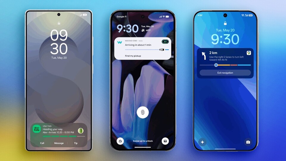 Google bereitet für Android 16 eine praktische Funktion für den Sperrbildschirm vor.(Quelle: Google)