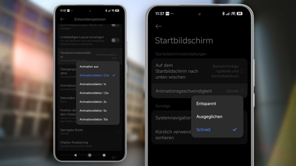 Das Handy wird hierdurch nicht leistungsfähiger, aber es fühlt sich flotter in der Bedienung an.