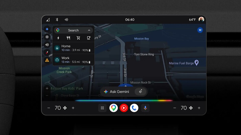 Gemini wird innerhalb von Android Auto deutlich breiter aufgestellt. (Bildquelle: Google)