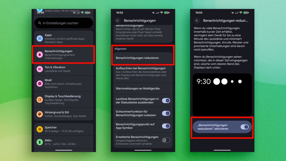 Bimmelt das Handy mal Sturm, kann die Funktion Abhilfe schaffen.