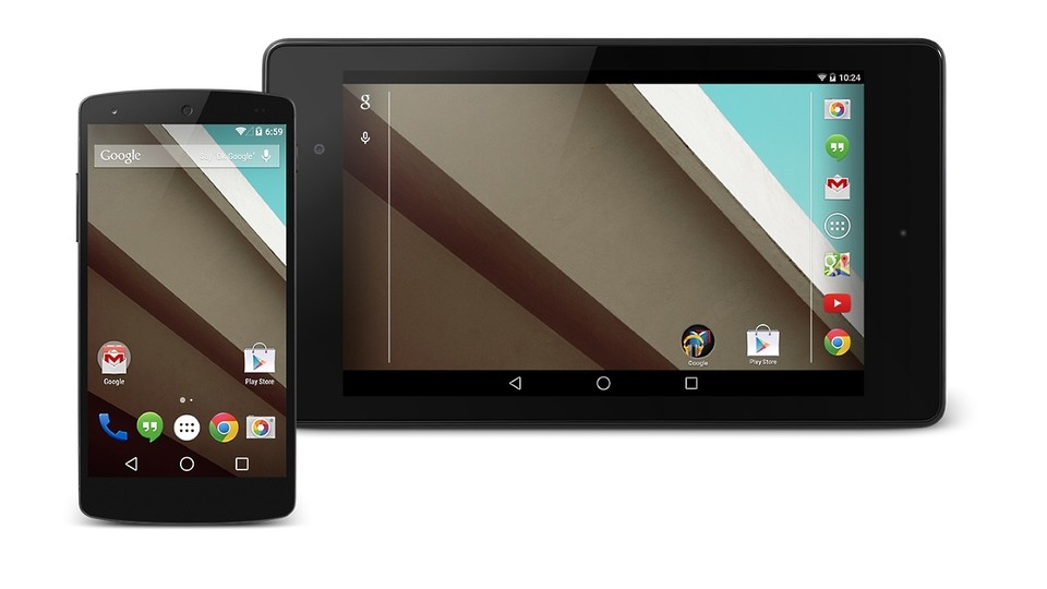 Android L mit der neuen Oberlfläche im »Material Design«. (Bildquelle: Android.com)