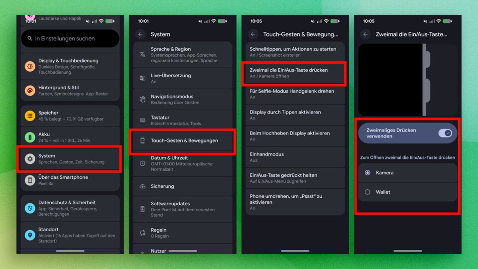 Neben der Rückseite eures Smartphones versteckt sich in der Power-Taste eine clevere Funktion.