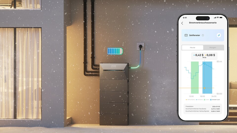 Wer einen dynamischen Stromtarif hat, kann den Akku automatisch aufladen lassen, wenn der Strom günstig ist.