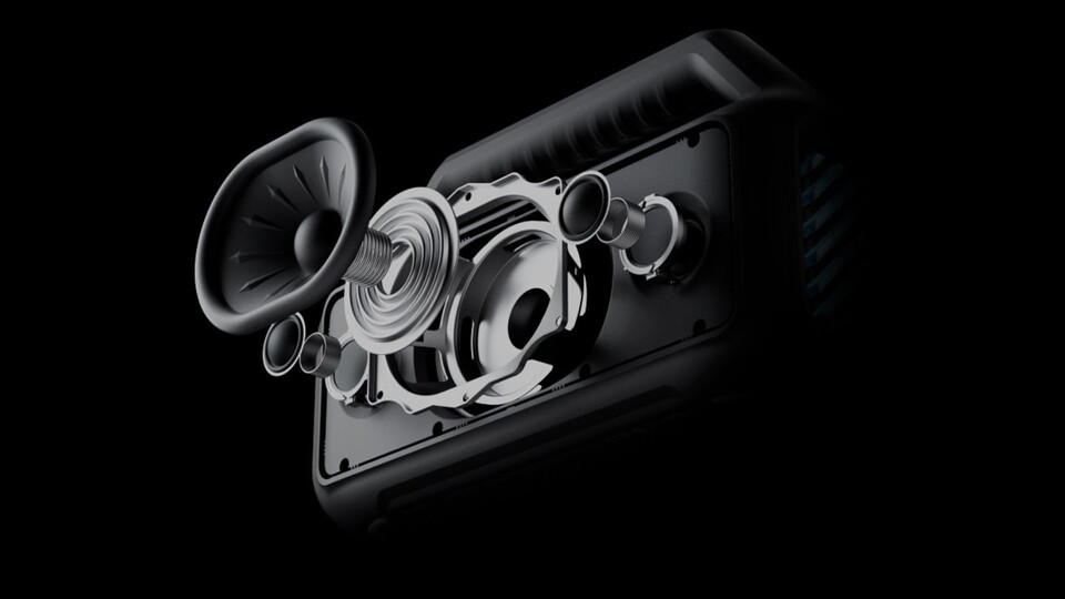 Der ovale 50W-Subwoofer macht Druck, während die beiden Tweeter für die notwendige Fülle in den Höhen sorgen.