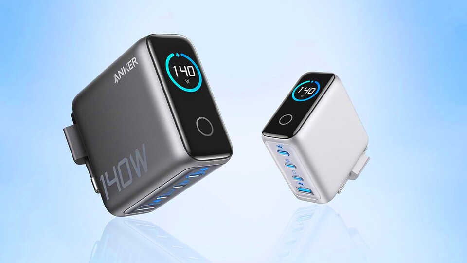 Die praktische Anzeige verrät euch jederzeit, wie schnell eure Geräte wirklich laden.