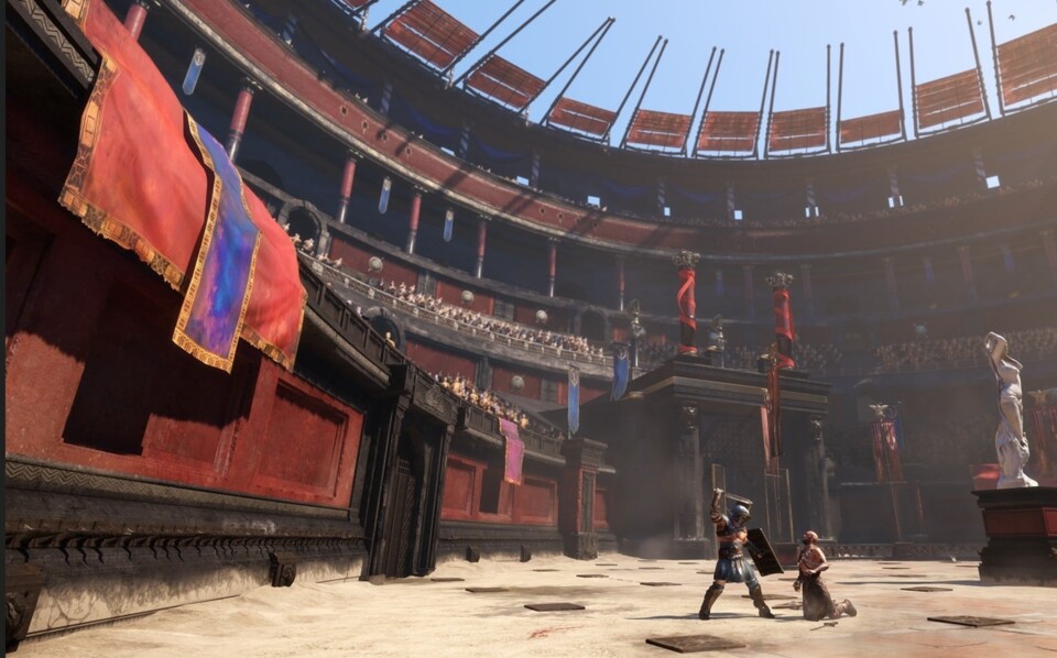 Im antiken Rom waren brutale Schaukämpfe das Reality-TV von damals. Aber an dieser Stelle wäre spätestens Schluss gewesen. (Screenshot aus Ryse: Son of Rome)