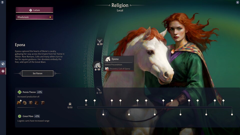 Epona stammt aus dem keltischen Raum, wurde von den Römern aber übernommen.