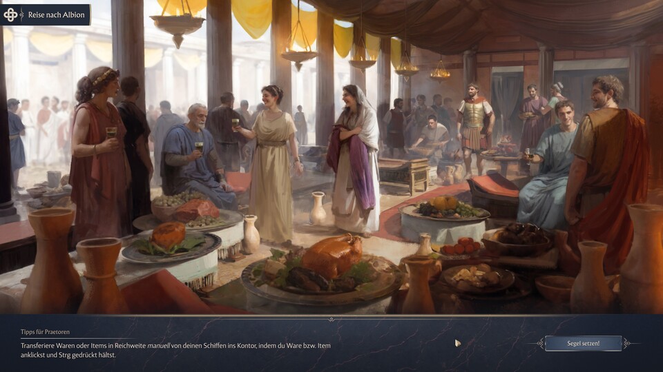 Das Bild ist in Anno 117 in zwei Versionen verfügbar. Die hier im Ladebildschirm ist die korrigierte Version. Im Story-Modus sieht man immer noch die Version mit mehr KI-Fehlern. Also wurde das überarbeitet.