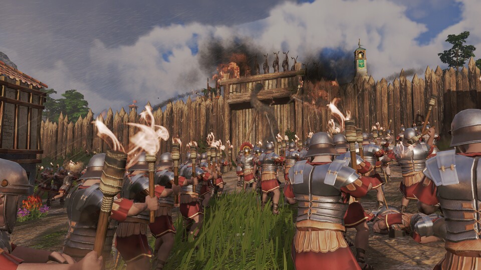 Neben klassischen Waren- und Produktionsketten muss man immer noch ein Reich bauen. Notfalls auch mit seinen Legionen.