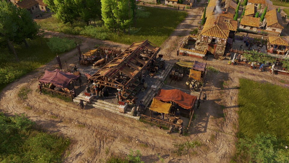 In Anno 117 sind Marktplätze die Fixpunkte unserer Stadt. Im alten Rom hätten hier eher Foren gestanden, aber in denen wurde auch gehandelt.