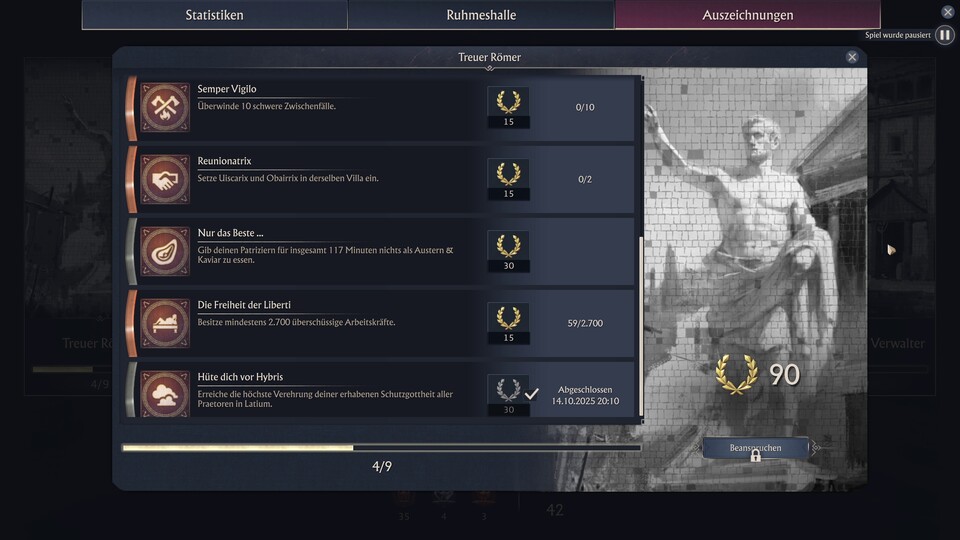 Viele Auszeichnungen verdient ihr nebenbei, auf einige müsst ihr aber aktiv hinarbeiten.