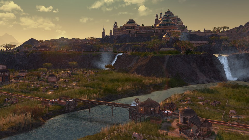 Enbesa sieht gut aus – hier der Blick von unserer jungen Siedlung auf den Kaiserpalast.
