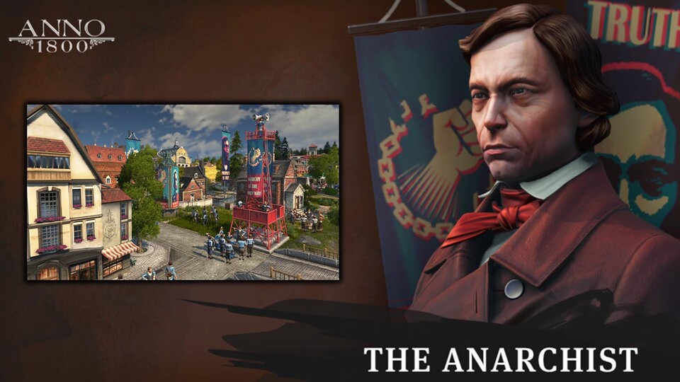 Der Anarchist ist der nächste Nichtspielercharakter von Anno 1800.