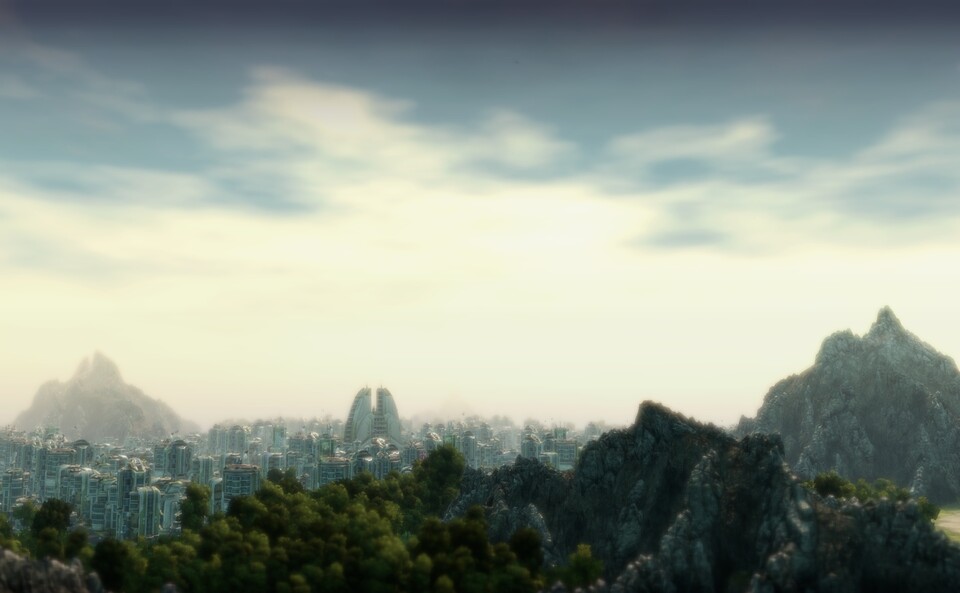 Ob das Panorama in Anno 2070 schön oder eher bedrückend wird, bestimmen Sie durch Ihre Spielweise.