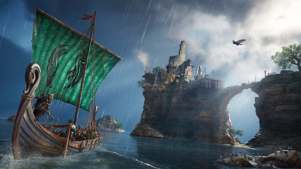 Allerdings sind die Kämpfe ein Knackpunkt: Statt Küstenbombardements oder Seeschlachten kommt’s auf Nahkämpfe an, wie hier gleich in Assassin’s Creed Valhalla. Und da schwächelt die Anno-Serie bekanntlich.