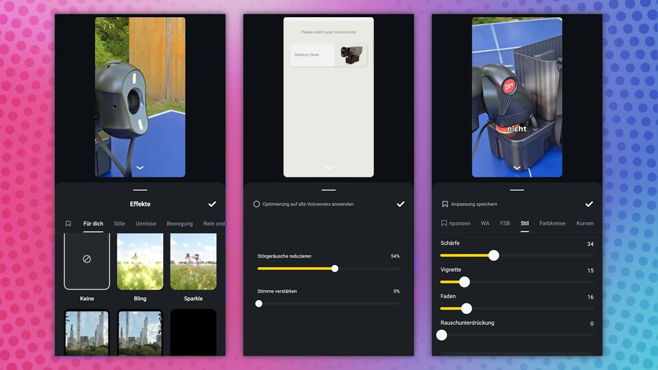 Mit zusätzlichen Bearbeitungs- und KI-Features ist Edits eine besonders vielfältige Video-App. (Bildquelle: Aaron Hofmann GameStar Tech)