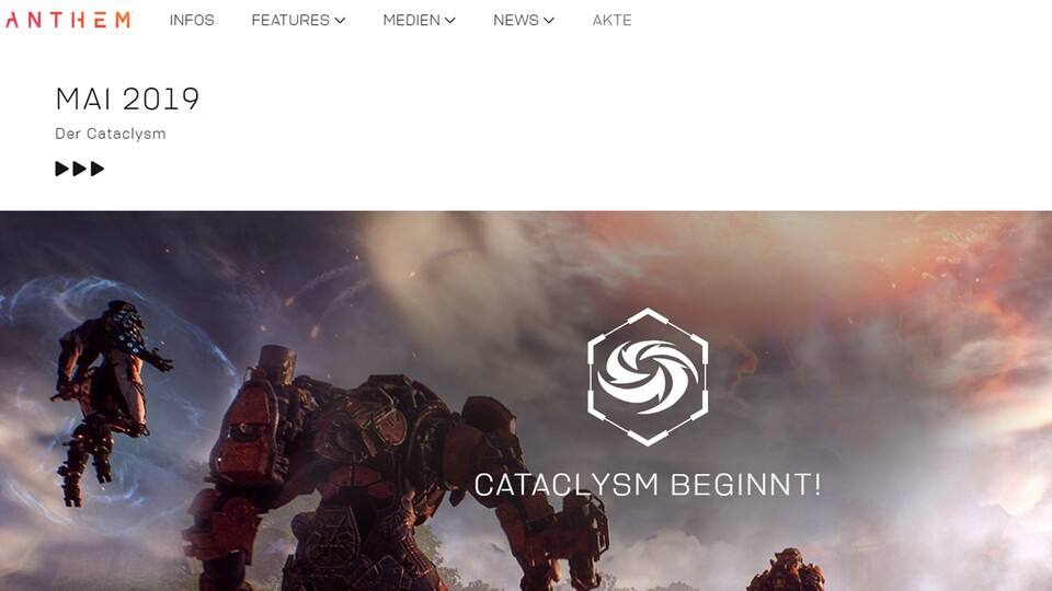 Dieser Screenshot stammt von der offizielle Homepage von EA, dort heißt es immer noch der Cataclysm würde im Mai beginnen.