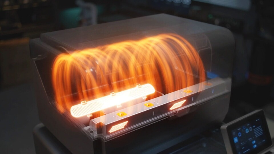 Eine ACE Pro-Einheit hat Platz für insgesamt vier Filament-Spulen, die für mehrfarbiges Drucken genutzt werden können.