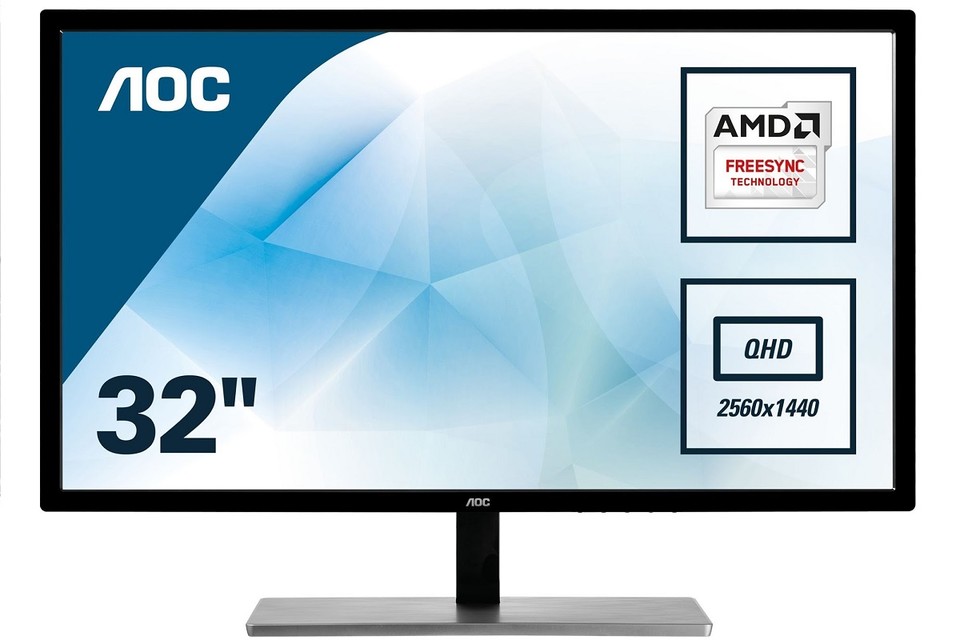 Der AOC Q3279VWF sorgt für ein ganz neues Spielgefühl dank 32 Zoll Diagonale und 2560x1440 Bildpunkten Auflösung.