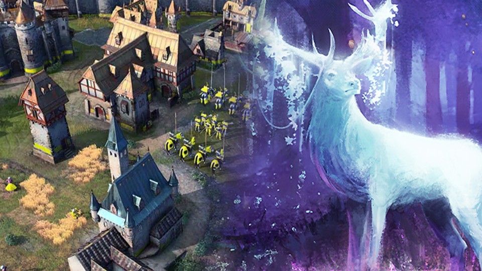 In Season 4 von Age of Empires 4 gibts Fantasy-Elemente wie magische Hirsche.