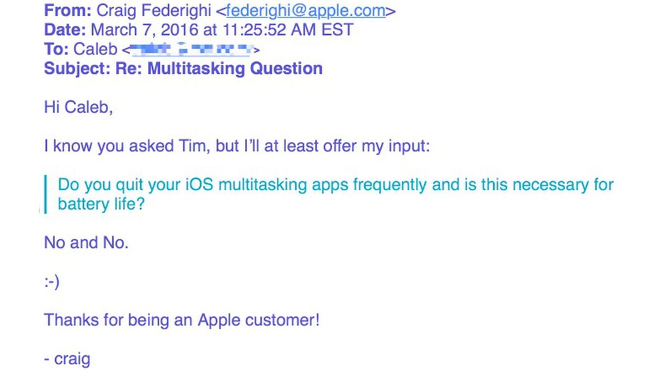 Es ist nicht mehr nötig, Apps manuell zu schließen. (Bildquelle: Macrumors via 9to5mac)