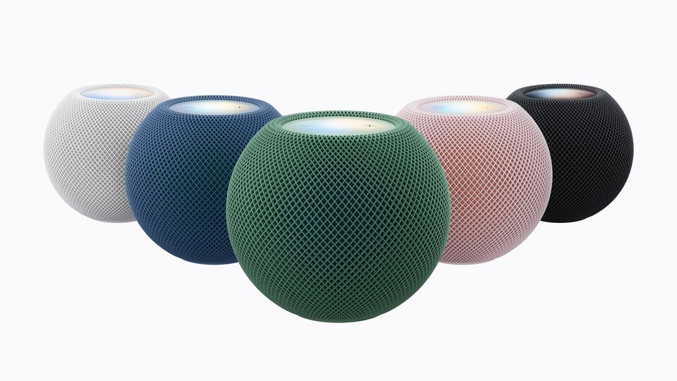 Fünf neue Farben für den HomePod Mini 2. (Bildquelle: Apple)