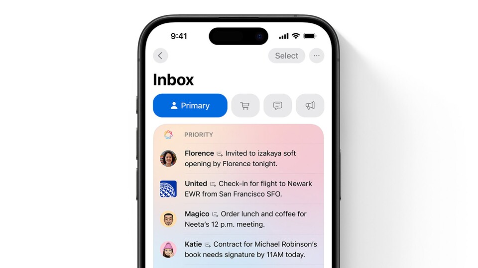 Die Mail-App von Apple wird grundlegend überarbeitet. Zukünftig folgen noch Kategorien, die zu einer besseren Übersicht beitragen sollen.