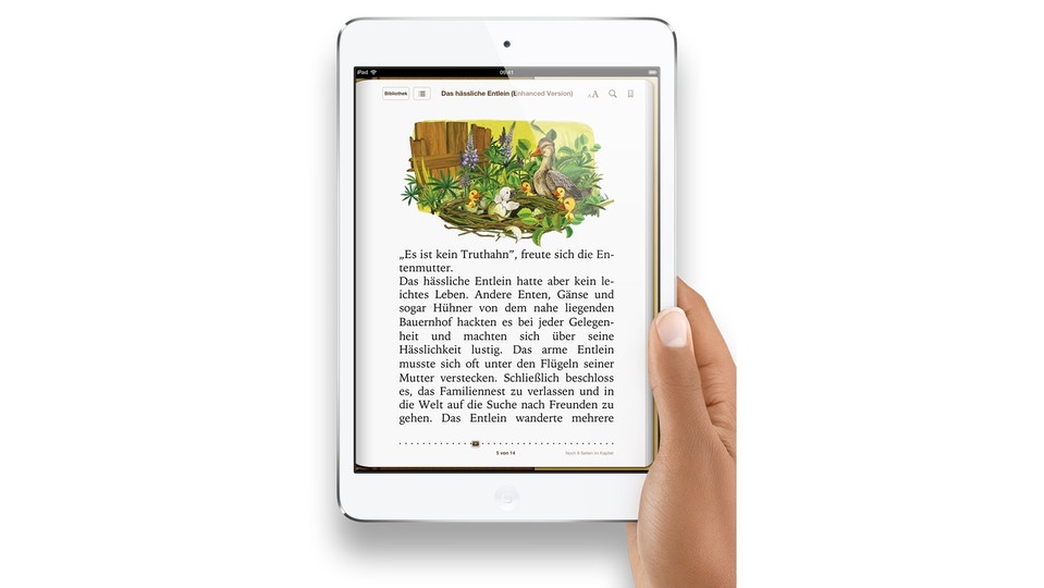 Trotz vergleichsweise geringer Auflösung eignet sich das iPad Mini gut zum lesen.