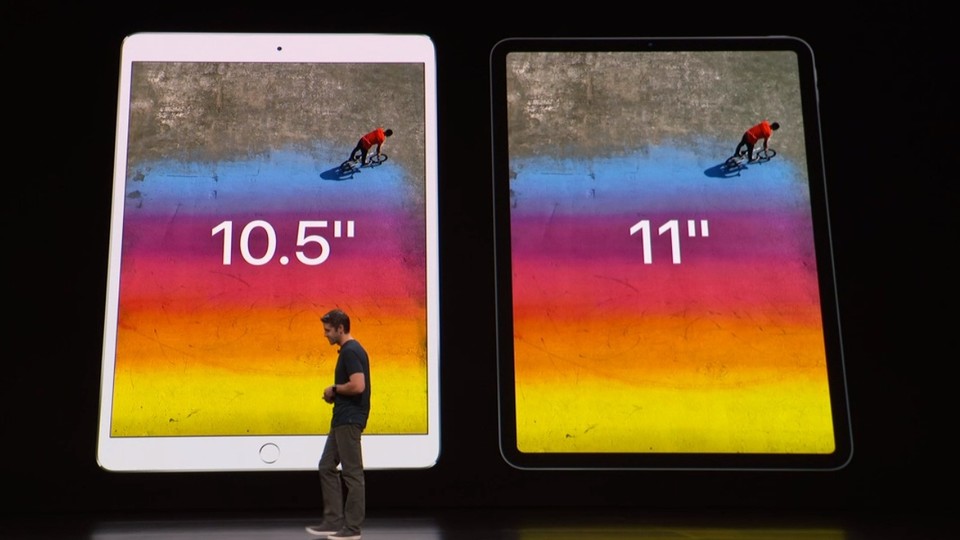 Das neue 11 Zoll große iPad Pro hat fast die gleichen Maße und das nahezu identische Gewicht wie das Vorjahresmodell mit 10,5 Zoll.
