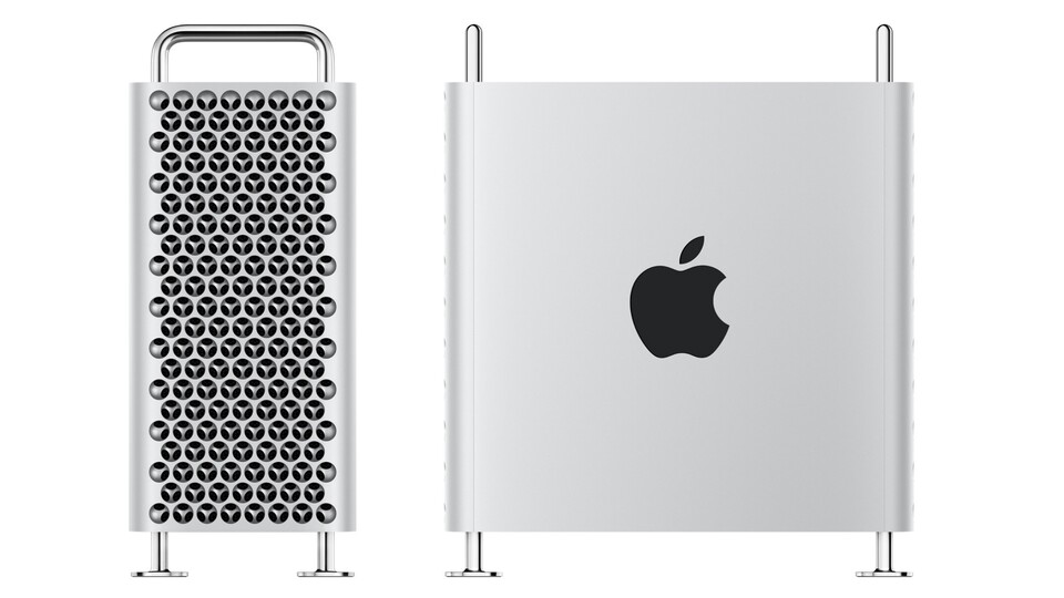 Apples neuer Mac Pro verabschiedet sich vom kompakten Design und orientiert sich wieder mehr an Desktop-PCs. (Bild: Apple)