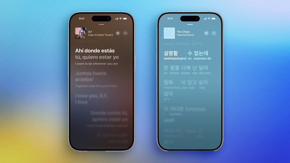Apple Music bietet künftig eine Übersetzungs- und Aussprache-Funktion für Songtexte (Bild: Apple)
