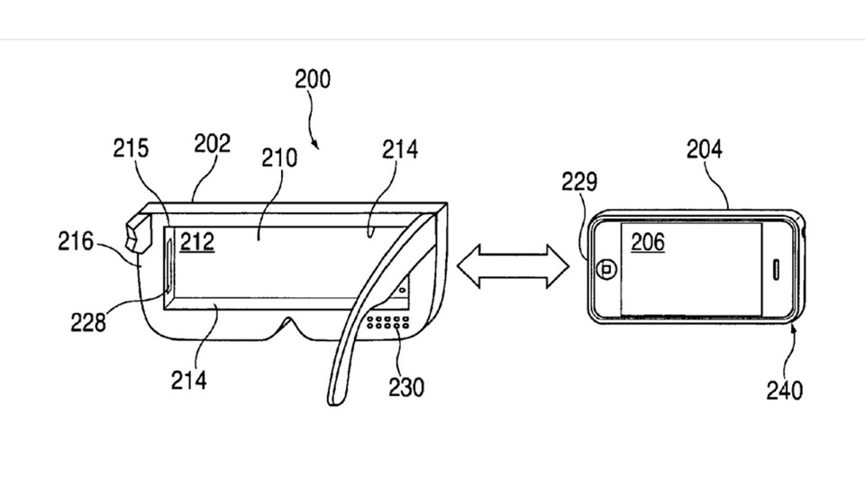 Das Patent von Apple beschreibt ein VR-Headset für das iPhone.