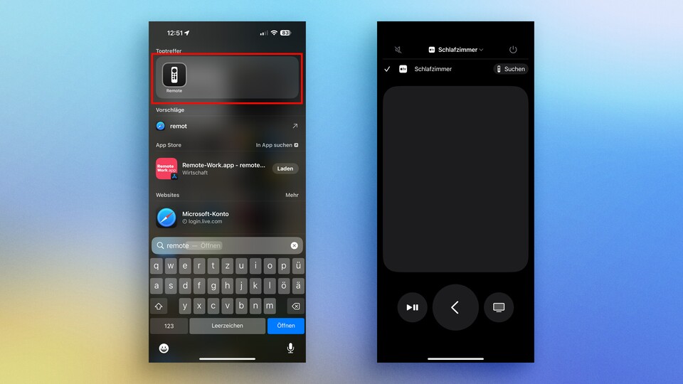 Liegt die Fernbedienung mal wieder in der Sofa-Ritze und oder ist unauffindbar? Das iPhone kann zur Not als Fernbedienung herhalten.