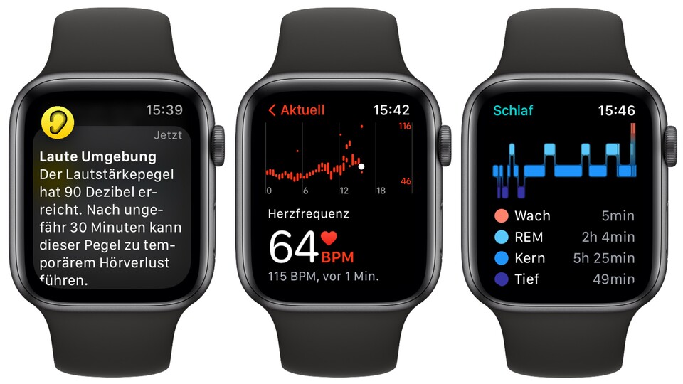 Konzert- und Clubfreunde aufgepasst: Wenns zu laut wird, warnt die Apple Watch, bevor ein Hörschaden droht. Aber auch bei anderen Gesundheitsaspekten unterstützt euch die Uhr.