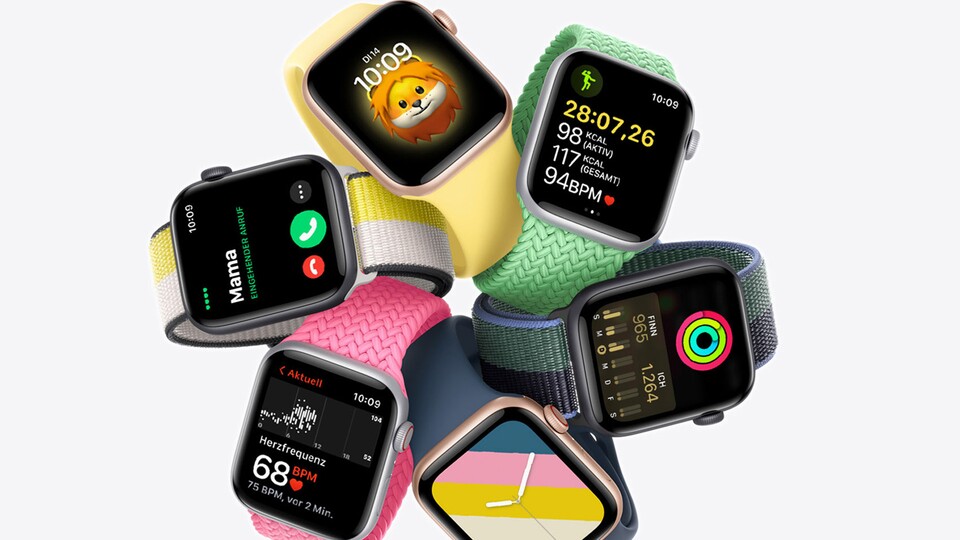 Die Apple Watch SE bleibt der Design-Linie anscheinend treu. (Hier auf dem Bild: Apple Watch SE 2020)
