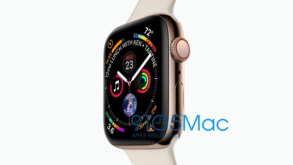 Auch die potenzielle Apple Watch Series 4 ist vom Konzern ins Internet gestellt worden. Auffällig ist der deutlich schmalere Rahmen.