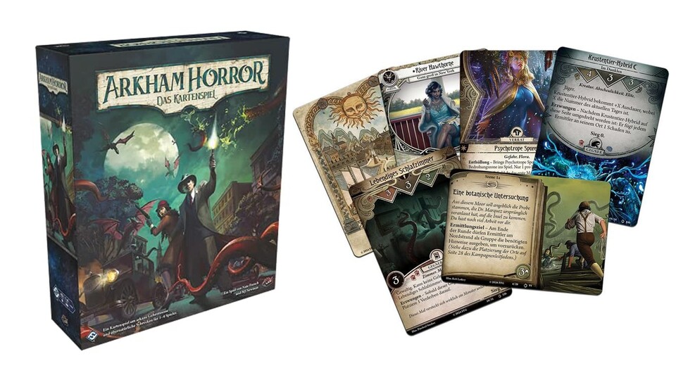 Im Arkham-Horror-Kartenspiel folgt ihr dem Ruf von Cthulhu. Bildquelle: Fantasy Flight Games Asmodee