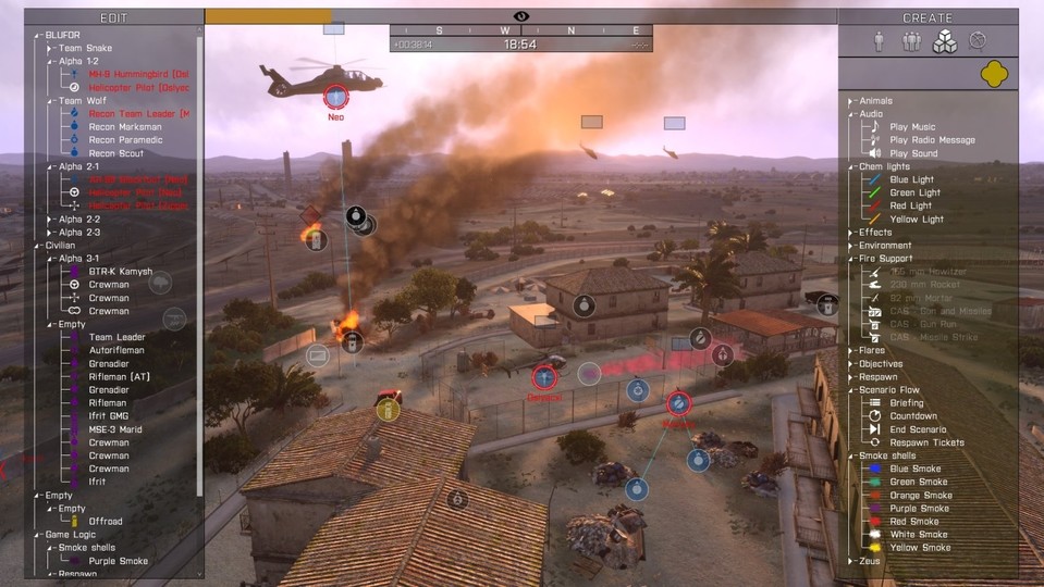 Mit dem Gratis-DLC »Zeus« für ARMA 3 können Spieler über einen Echtzeit-Editor als Game-Master in Online-Partien fungieren.